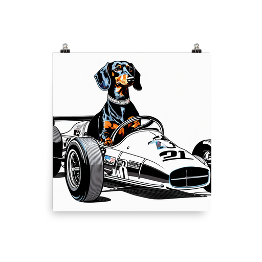 PugMug Custom Black Dachshund Poster