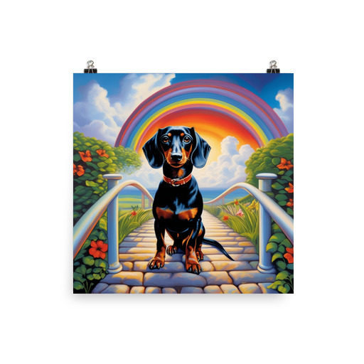 PugMug Custom Black Dachshund Poster