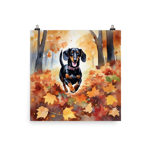 PugMug Custom Black Dachshund Poster
