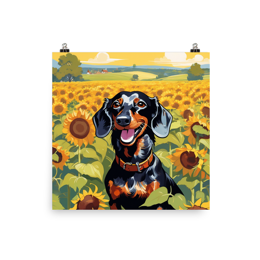 PugMug Custom Black Dachshund Poster