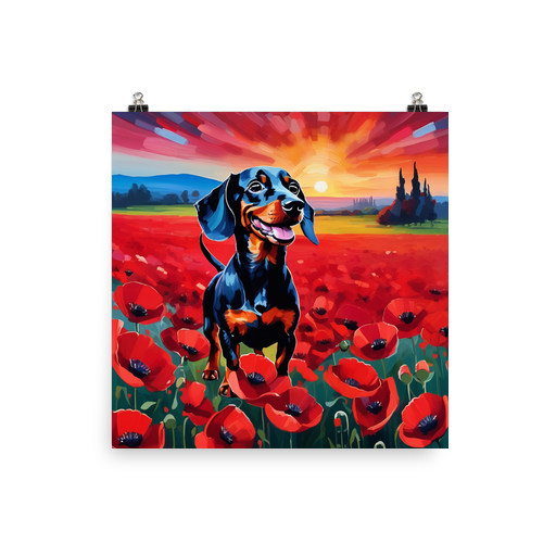 PugMug Custom Black Dachshund Poster