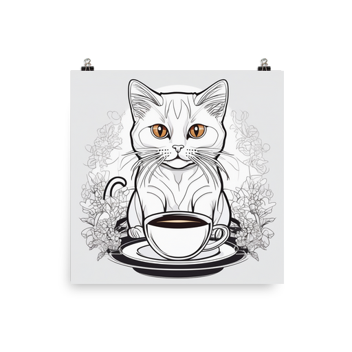 PugMug Custom White Companion Cat Poster