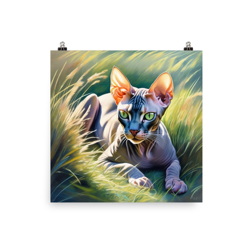 PugMug Custom Tabby Sphynx Cat Poster
