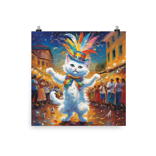 PugMug Custom White Companion Cat Poster