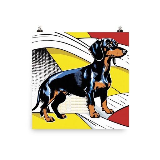 PugMug Custom Black Dachshund Poster