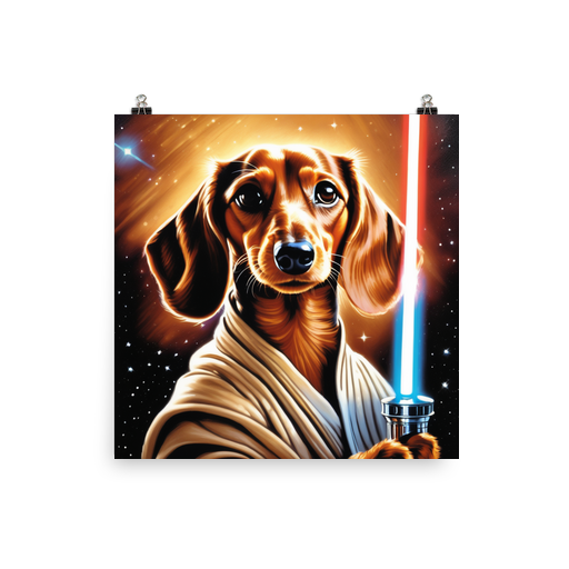 PugMug Custom Tan Dachshund Poster