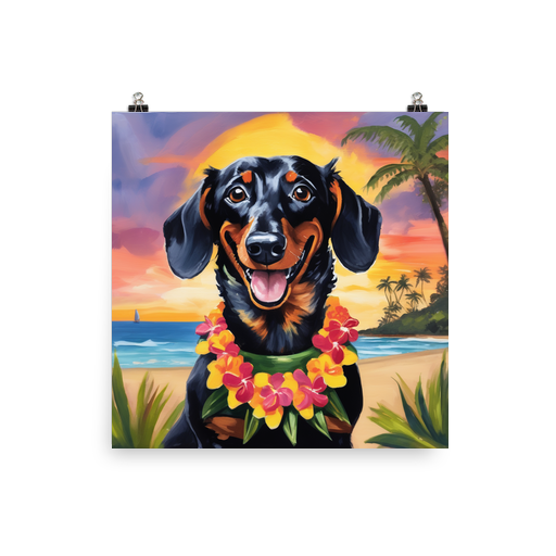 PugMug Custom Black Dachshund Poster