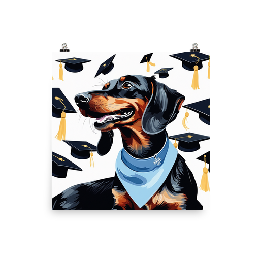 PugMug Custom Black Dachshund Poster