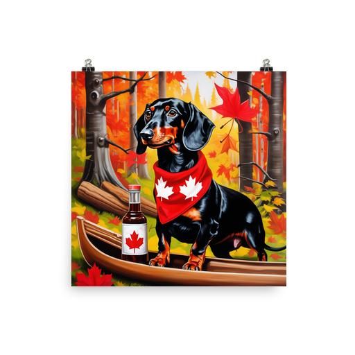 PugMug Custom Black Dachshund Poster