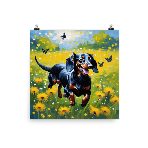 PugMug Custom Black Dachshund Poster