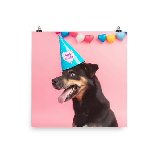 PugMug Custom Blue Poster