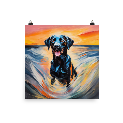 PugMug Custom Black Labrador Retriever Poster
