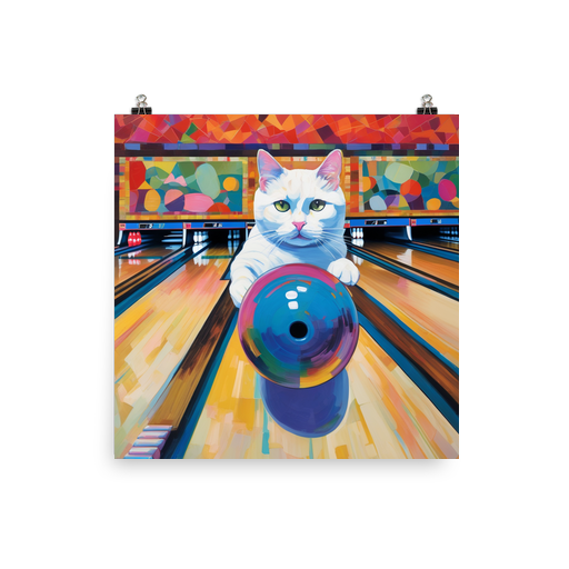 PugMug Custom White Companion Cat Poster