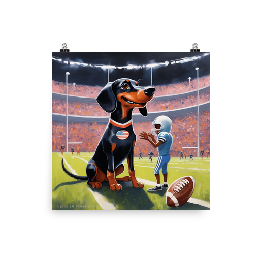 PugMug Custom Black Dachshund Poster