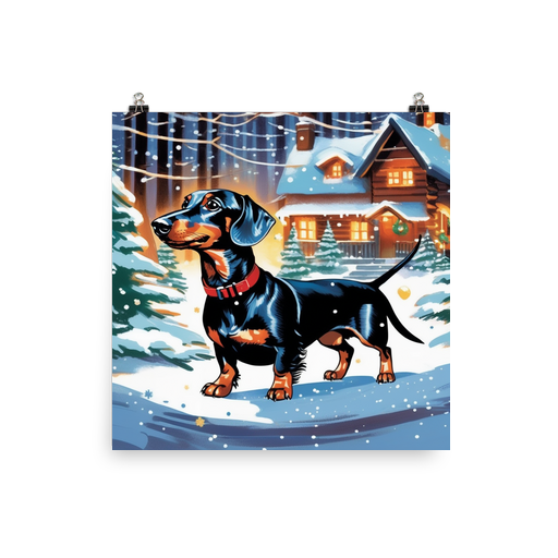 PugMug Custom Black Dachshund Poster