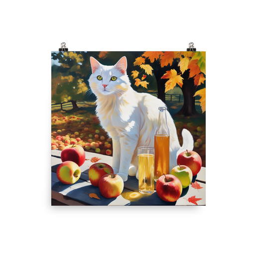 PugMug Custom White Companion Cat Poster
