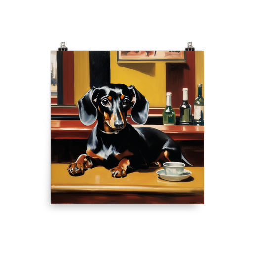 PugMug Custom Black Dachshund Poster