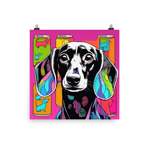 PugMug Custom Black Dachshund Poster