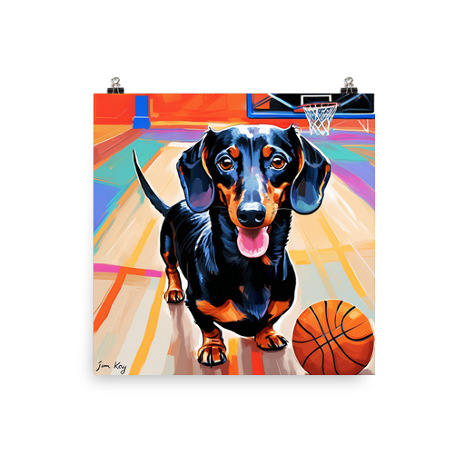 PugMug Custom Black Dachshund Poster