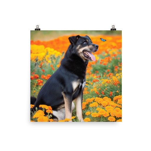 PugMug Custom Blue Poster