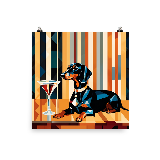 PugMug Custom Black Dachshund Poster