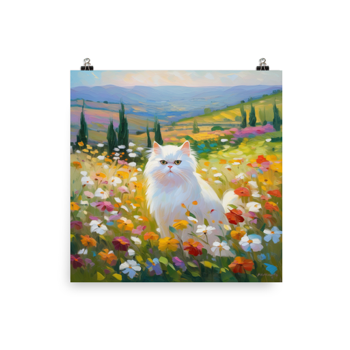 PugMug Custom White Persian Cat Poster