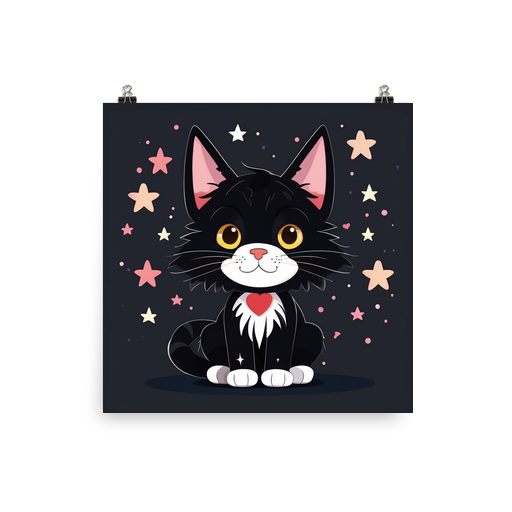 PugMug Custom Black Maine Coon Cat Poster