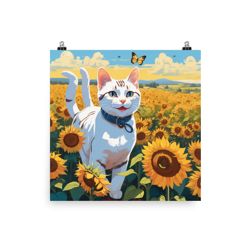 PugMug Custom White American Shorthair Cat Poster