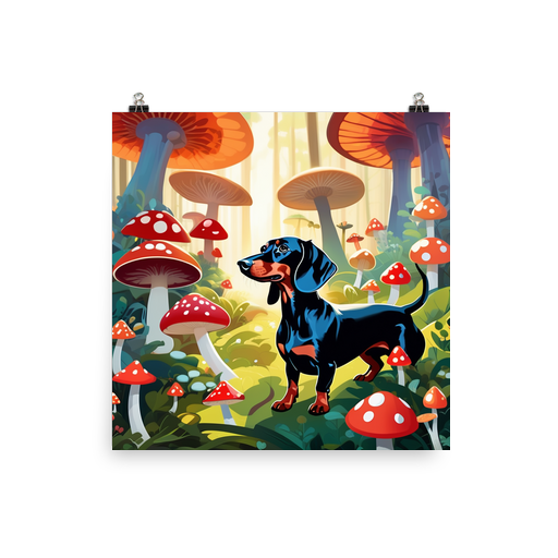 PugMug Custom Black Dachshund Poster