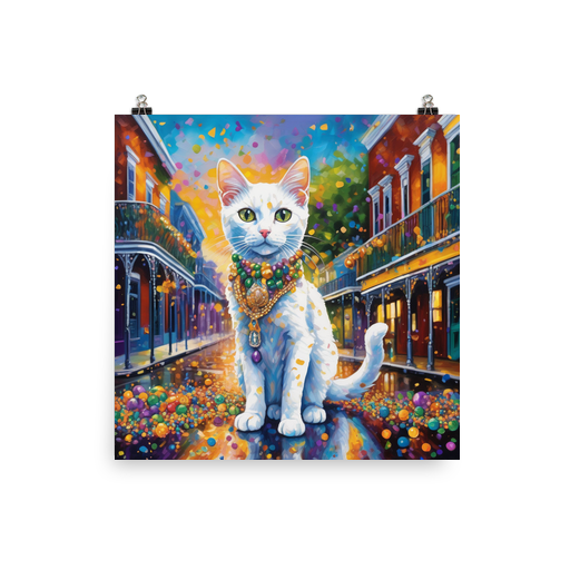 PugMug Custom White Abyssinian Cat Poster