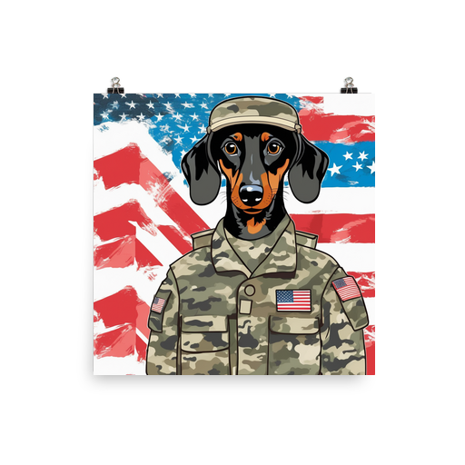 PugMug Custom Black Dachshund Poster