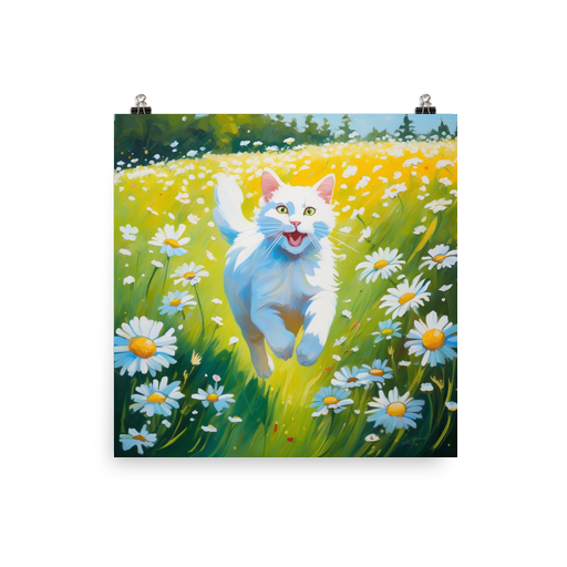PugMug Custom White Companion Cat Poster