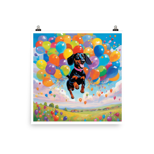 PugMug Custom Black Dachshund Poster