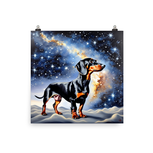 PugMug Custom Black Dachshund Poster