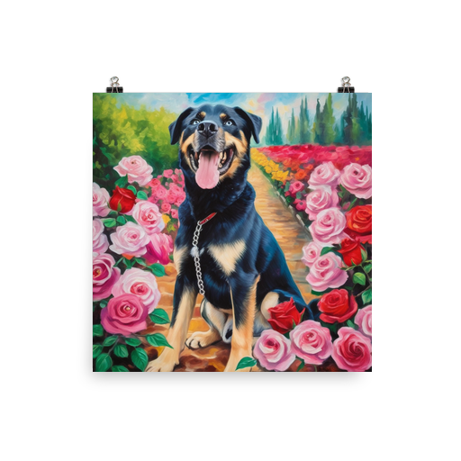 PugMug Custom Blue Poster