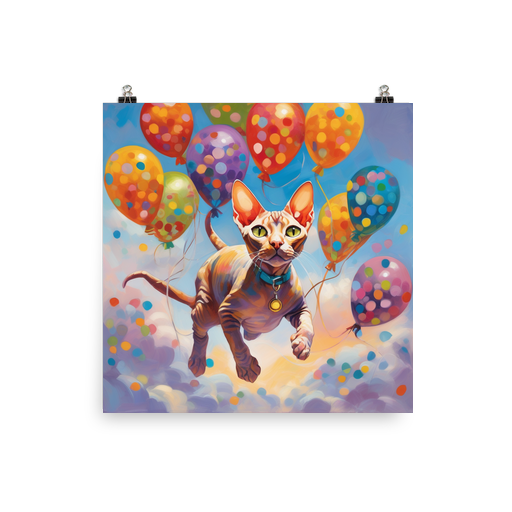 PugMug Custom Tabby Sphynx Cat Poster