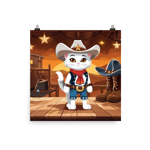 PugMug Custom White Companion Cat Poster