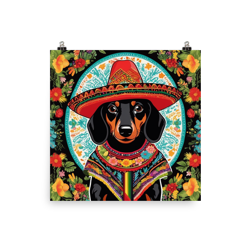 PugMug Custom Black Dachshund Poster