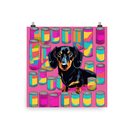 PugMug Custom Black Dachshund Poster