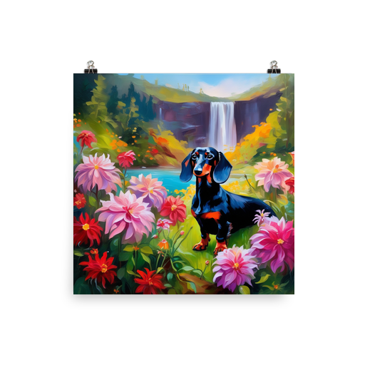 PugMug Custom Black Dachshund Poster