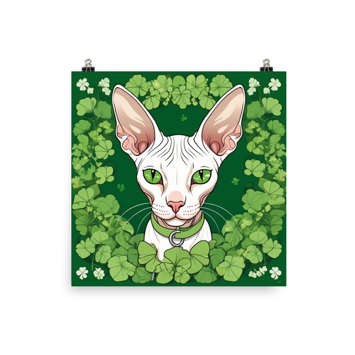 PugMug Custom White Sphynx Cat Poster