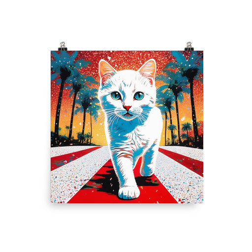 PugMug Custom White Companion Cat Poster