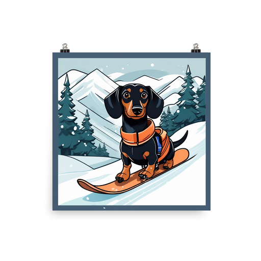 PugMug Custom Black Dachshund Poster