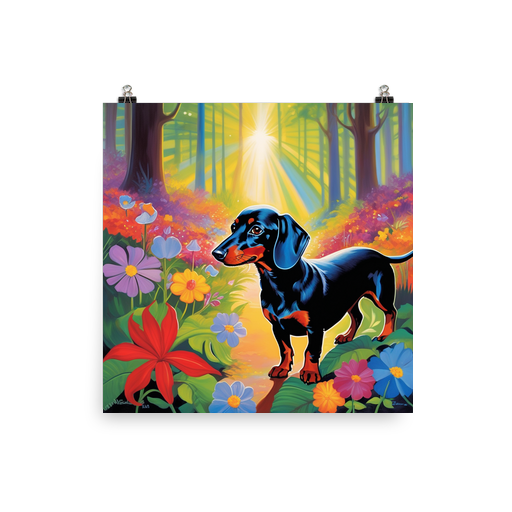 PugMug Custom Black Dachshund Poster