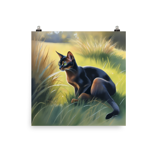 PugMug Custom Black Abyssinian Cat Poster