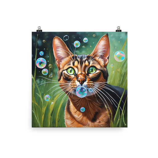 PugMug Custom Tabby Abyssinian Cat Poster