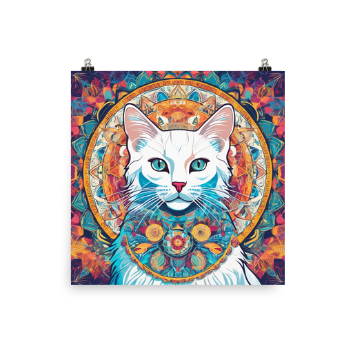 PugMug Custom White Companion Cat Poster