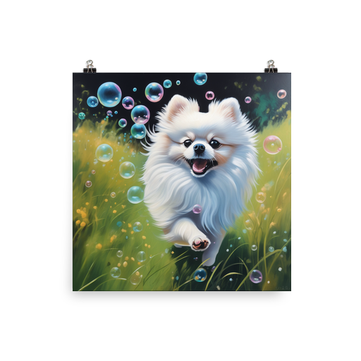 PugMug Custom White Pomeranian Poster