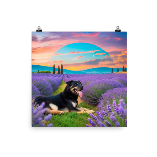 PugMug Custom Blue Poster