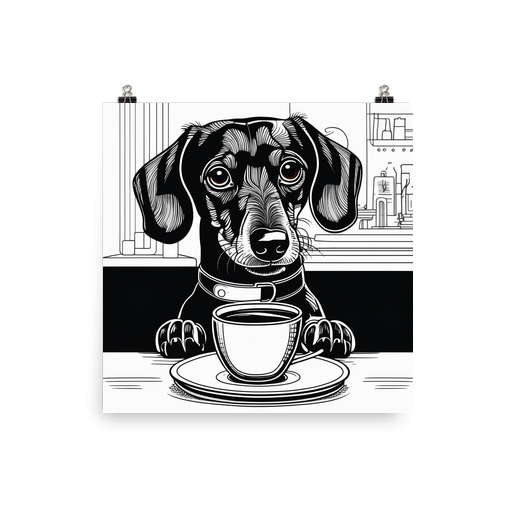 PugMug Custom Black Dachshund Poster